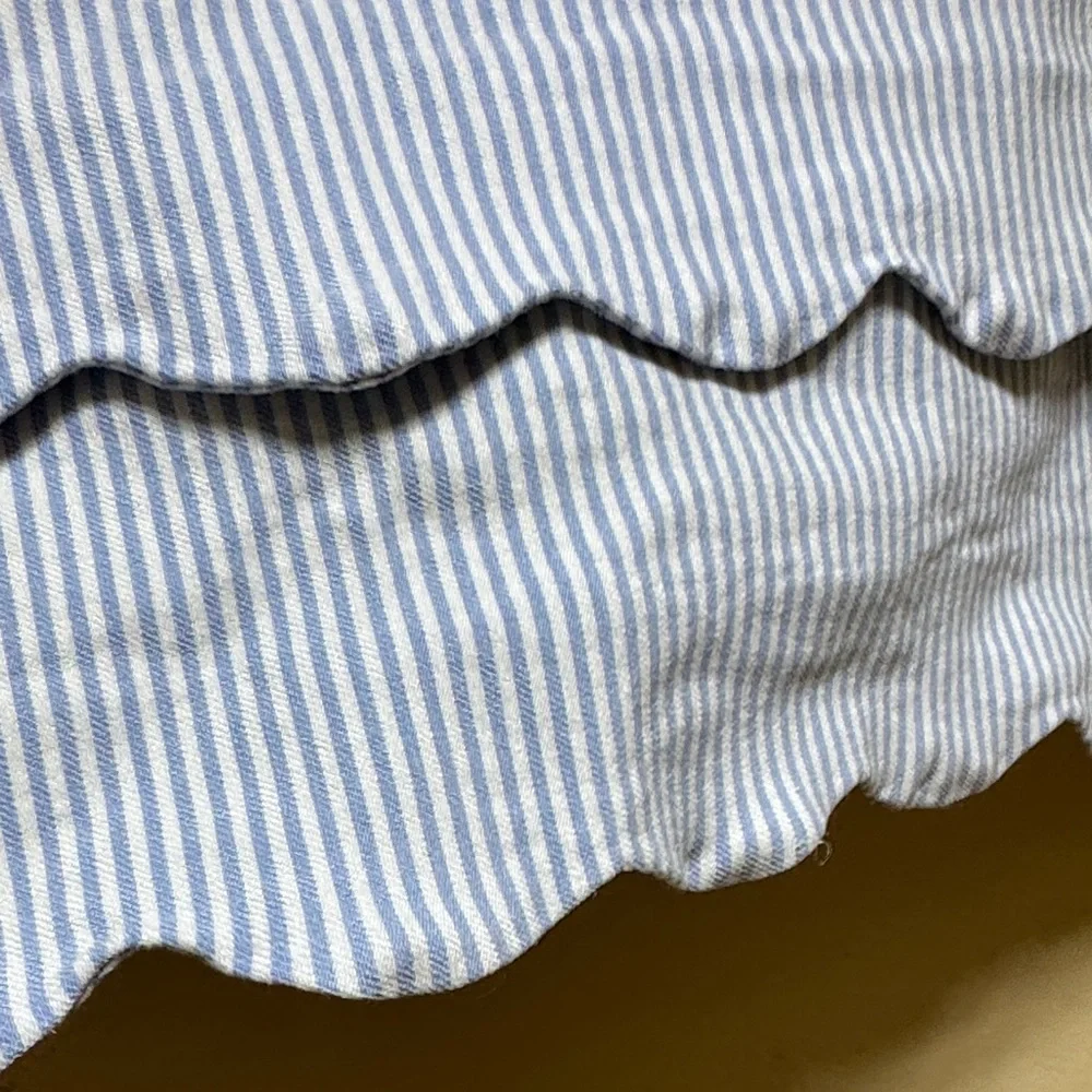 Crown & Ivy Light Blue Striped Mini Skort - Picture 5 of 12